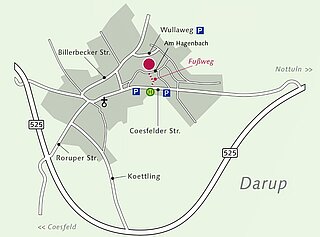 Anfahrtsskizee zum Alten Hof Schoppmann und dem Naturschutzzentrum