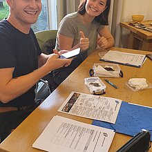 Flusskrebsarten unterscheiden lernen im Flusskrebs-Seminar, 2024 (S. Loftus)