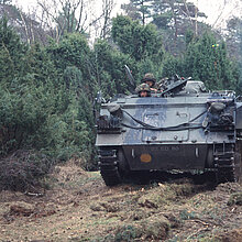 Pflegeeinsatz mit Panzer.